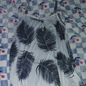 India Boutique Black and White Feather Dress